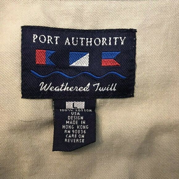 Mens Large Port Authority Weathered Twill Dell E Com Shirt - Picture 4 of 6